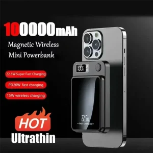 Wireless Power Bank Magnetic 100000mAh Portable Powerbank Type C Fast Charger For iPhone Xiaomi Samsung All Series Phone